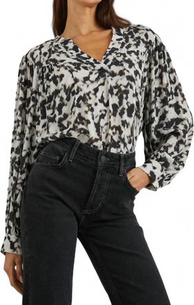 Rails Fable Long Sleeve Print Blouse In Cheetah