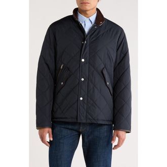 Robert Graham Water Repellent Quilted Jacket in Navy at Nordstrom Rack, Size Large
