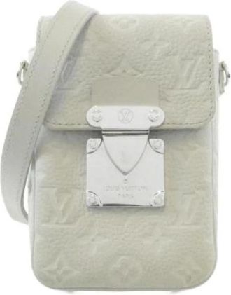 Louis Vuitton Pre-owned S Lock Vertical Wearable Wallet Calf Shoulder Bag - Dames - Vintage Schoudertas - Grijs - ONE Size - Leer - Vintage