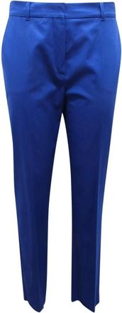 Max Mara Studio Stemma WO Broek - Dames - Slim Fit Broeken - Blauw - S - Wol - Broeken