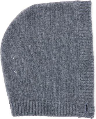 Maison Margiela Button Virgin Wool Knit Hood in Dark Grey at Nordstrom, Size Medium