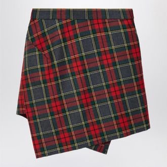 Vivienne Westwood Wool mini skirt with tartan pattern