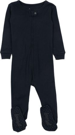 Leveret Footed Solid Cotton Matching Family Pajamas in Navy at Nordstrom, Size 18-24M