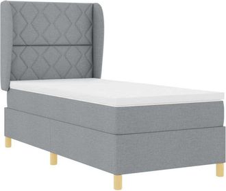 vidaXL Cama Con Somier Y Colch&oacute;n Gris Oscuro 90x190 Cm De Tela Vidaxl