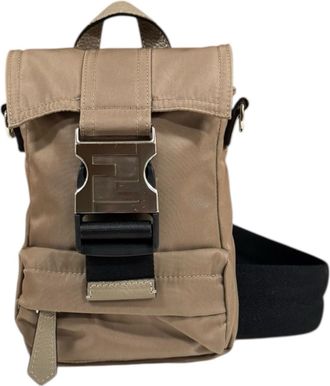 Fendi Brown Nylon Shoulder Bag (Pre-Owned)