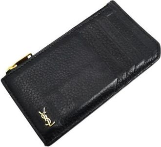 Saint Laurent Pre-owned Wallets, female, Black, Size: ONE SIZE Pre-owned Leather Wallet