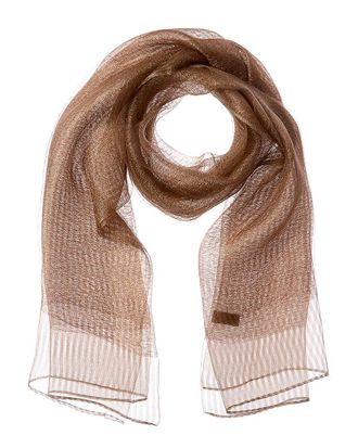 Saachi Saachi Striped Sparkle Sheer Silk Wrap