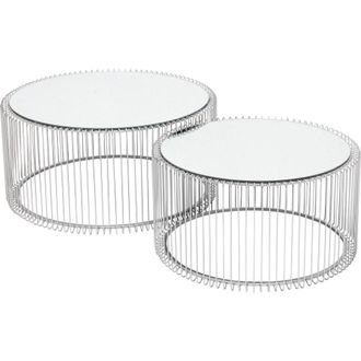 Kare Design Mesa centro plata (2/set)