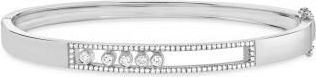 Allurez Diamond Slider Bangle Bracelet 14k White Gold (0.42ct)