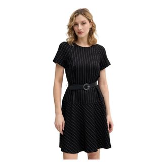 DKNY Dkny, Dames, Jurken, Zwart, Maat: 2XS