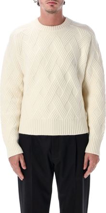 Lanvin Textured Knit Crewneck Sweater