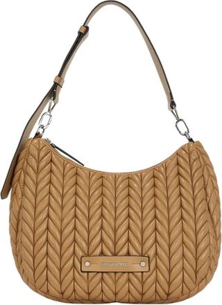 Karl Lagerfeld Bolso de Hombro Acolchado K/Weave - Bags - Mujer - Marr&oacute;n - ONE SIZE