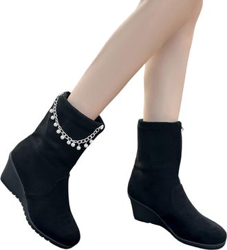 Generic Women Ankle Boots 2026 Anouk Mid Calf Boot (Black, 6.5)