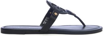 Tory Burch Elegante leren sandalen in zwart - Dames - Slippers - Zwart - 36 EU - Leer - Schoenen