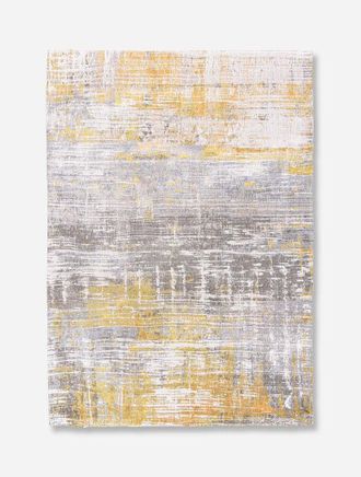 Louis De Poortere Streaks Design - Alfombra Abstracta Atlantic - Hecha En B&eacute;lgica - Acabado A Mano - Antideslizante Natural - Algod&oacute;n - Poli&eacute;ster - Sea Bright Sunny - 1