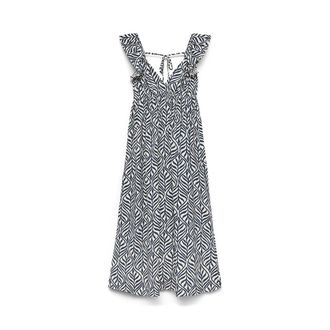 Vero Moda Bedrukte maxi-jurk met mouwen met ruches