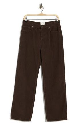 Reformation Charlee Low Rise Straight Leg Jeans in Mole Corduroy at Nordstrom Rack, Size 30