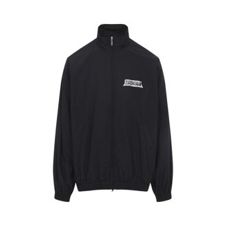 Balenciaga Black High Neck Logo Track Jacket