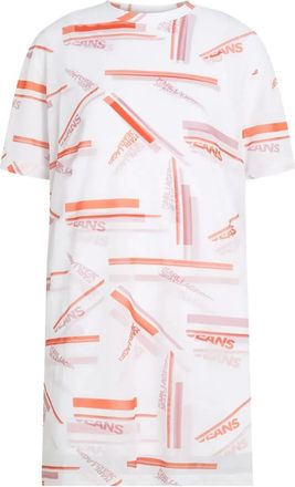 Karl Lagerfeld logo-print sheer mini dress - women - Recycled Polyester/Organic Cotton/Elastane - S - White