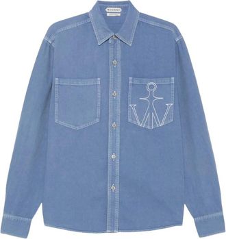 J.W.Anderson Oversized Denim Shirt - Dames - Spijkeroverhemden - Blauw - XS - Denim - Overhemden