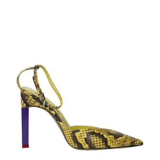 The Attico Yellow Leather Womens Pumps