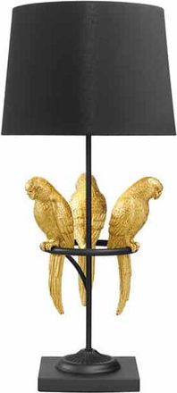 Global Interiors Grosse Design Tischlampe Wildlife ø 30 x 75 cm, Schwarz/Gold