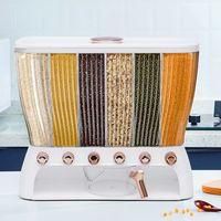 OEM Dispensador De Cereales De Viaje Crezuo De 6 Compartimentos, Caja De Almacenamiento De Viaje, Dispensador De Cereales Transparente De 6 Compartimentos