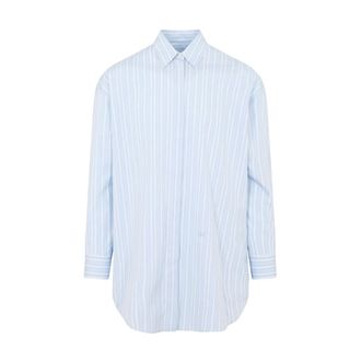 Off-white Shirts, female, Multicolor, Size: XS Stripe Poplin Round Zip Shirt