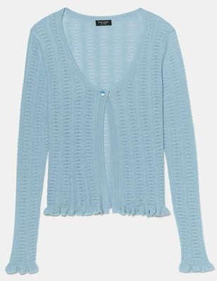 Kate Spade New York Pointelle Lace Knit Cardigan