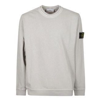 Stone Island Sweatshirts, male, Gray, Size: XL Logo Sweatshirt