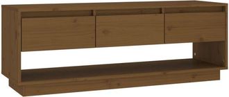 vidaXL Vidaxl - tv Cabinet Honey Brown 110.5x34x40 cm Solid Wood Pine