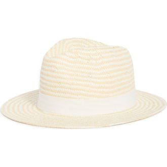 Kate Spade New York Two-Tone Fedora Hat in Natural/White at Nordstrom Rack