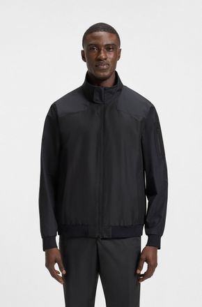 Boss Green by Hugo Boss Funktionsjacke BOSS GREEN J Larzac, Herren, Gr. L, schwarz (schwarz001), Web, Obermaterial: 100% Polyester, unifarben, regular fit h&uuml;ftlang, hoch gesc