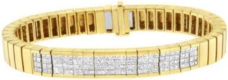 House of Brilliance 14K Yellow Gold 3 5/8 cttw Diamond ID Tennis Bracelet at Nordstrom