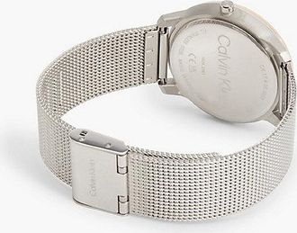 Calvin Klein Reloj con pulsera de malla y logo monograma