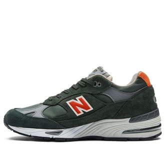 New Balance 991 Made In England Forest Green Orange M991TNF