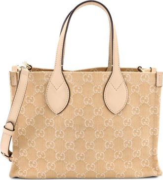 Gucci Ophidia Shopper GG Denim Medium tote bag - Beige