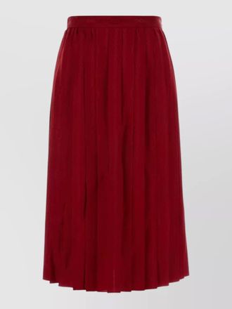 Gucci high waisted twill midi pleated skirt