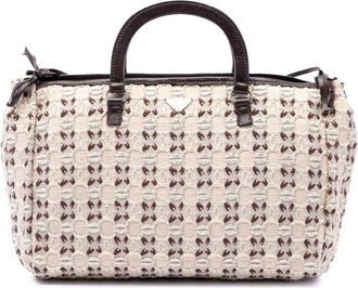 Prada Pre-owned Prada Canvas Bow Cloquet Handle Bag Ladies Y2QFE5IZND8X7CA6