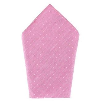 Trafalgar Store Churchill Chambray 12-Inch Polka Dot Linen Blend Pocket Square in Light Pink With Polka Dots at Nordstrom