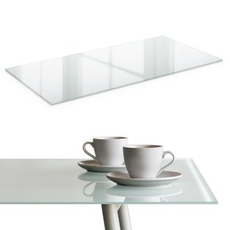 Tulup Piano Tavolo In Vetro Temperato - Moderno E Resistente - Copertura Protettiva Per Cucina E Soggiorno Per Scrivania Per Ufficio - 100x50 Cm
