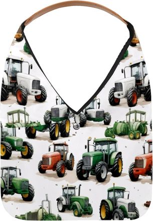 Generic Cute Tractors Reusable Lightweight Grocery Bags - Foldable Into Compact Pouch, Washable & Sturdy, Multipurpose for Shopping and Travel