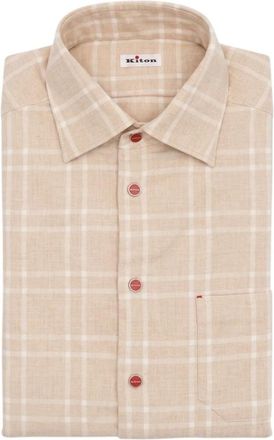 Kiton Camisa Nerano - Shirts - Hombre - Beige - 4XL