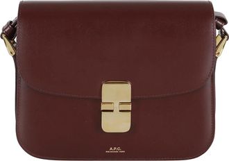 A.P.C. Shoulder Bags, female, Brown, ONE SIZE, Small Grace Bag Wine Red