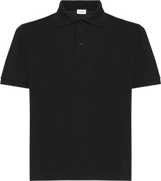 Saint Laurent Polo Shirts, male, Black, Size: L Black Polo Shirt with Cassandre Logo