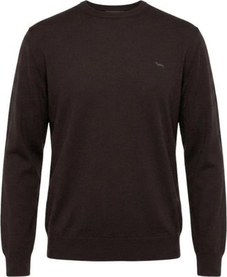 Harmont & Blaine Trui met ronde hals - Heren - Truien - Bruin - Maat: M Wol