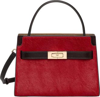 Tory Burch Lee Radziwill Petite Bag - Dames - Handtassen - Rood - ONE Size - Leer - Tassen