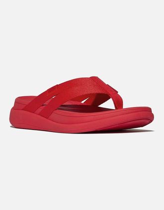 FitFlop Womens Fitflop F-Mode Go Polyester Womens Red Flip Flops - Size: 7