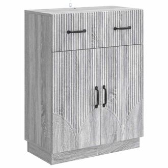 vidaXL Aparador Gris Sonoma 66 X 34,5 X 87 Cm Madera De Ingenier&iacute;a Vidaxl