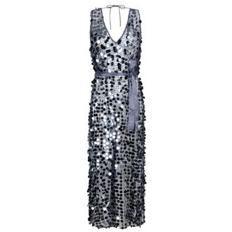 Dante6 Pailletten Babylon Jurk in Ash Blue - Dames - Jurken - Grijs - Maat: Xs/S